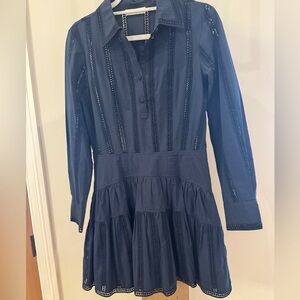 Ulla Johnson navy dress. Size 6. Worn once
